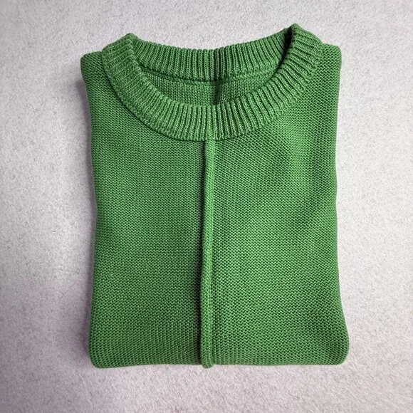 Women’s Lightweight Cap Sleeve Knit Top – Kelly Green, Loose Fit Pullover SMALL - Picture 9 of 9